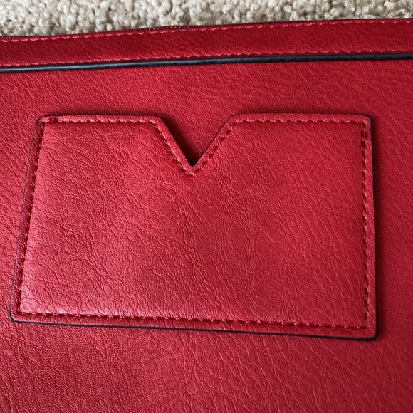 Matte Red Faux Leather Wristlet - Never Used - Picture 3 of 5